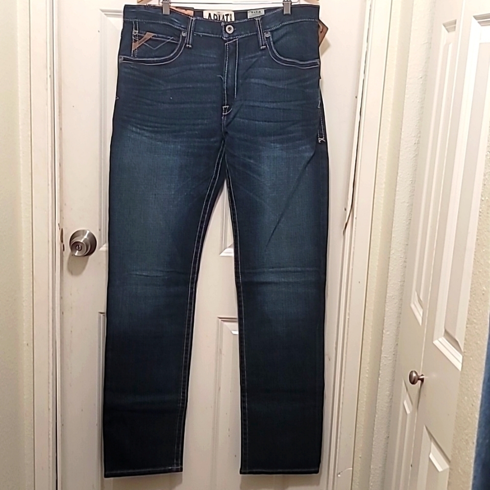 Ariat M2 Relaxed Jeans Mens 36x38 Blue Denali Boot Cut‎ Stretch 10026007